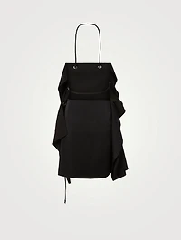Drapé Asymmetrical Mini Dress