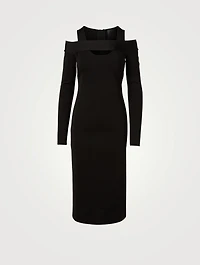 Cold-Shoulder Midi Dress