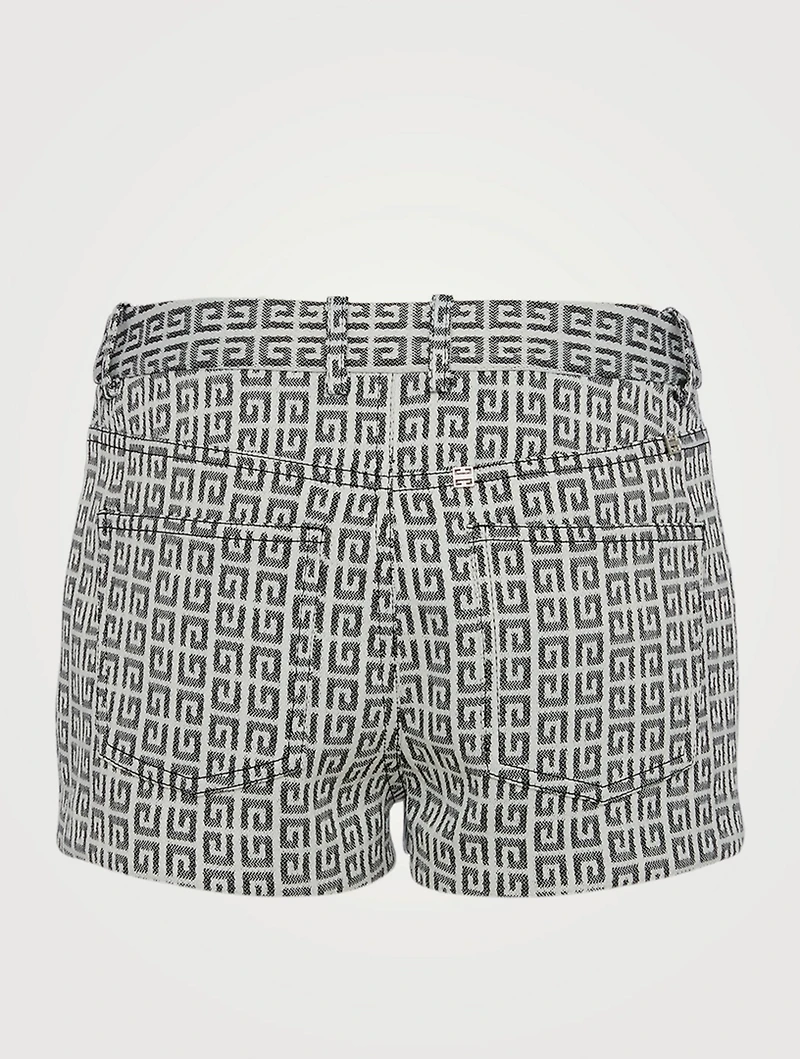 4G Jacquard Denim Shorts