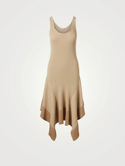 Midi Dress With Handkerchief Hem