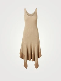Midi Dress With Handkerchief Hem