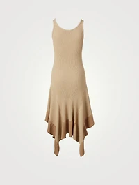 Midi Dress With Handkerchief Hem