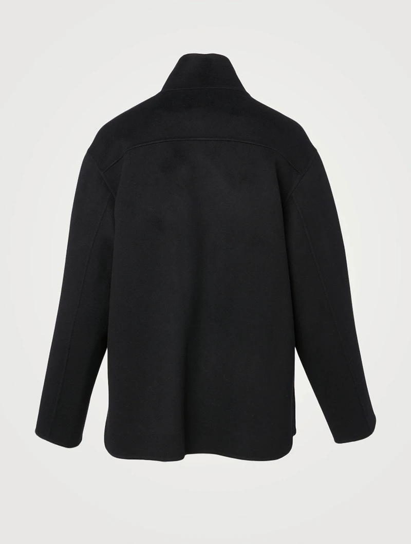 Double Face Wool And Cashmere Utility Coat