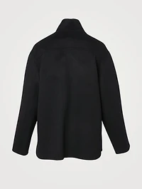 Double Face Wool And Cashmere Utility Coat