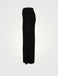 Wool Wide Ribbed Pants