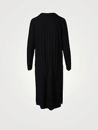 Wool Wide Ribbed Long Cardigan