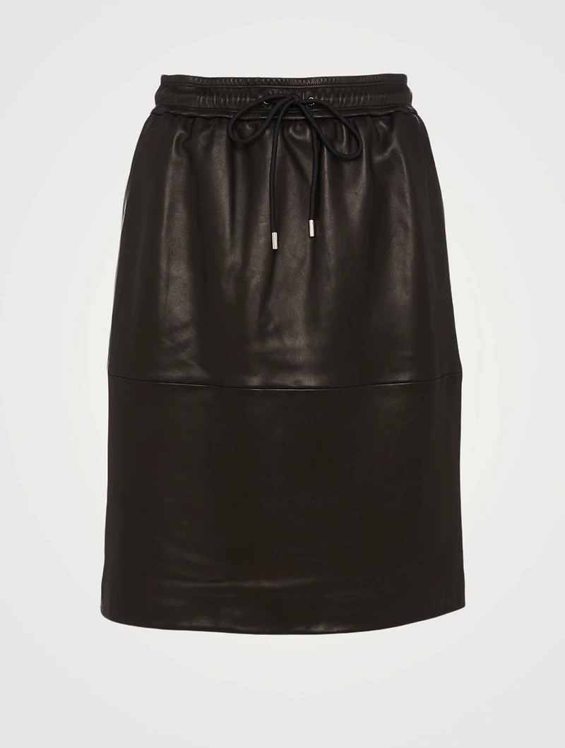 Leather Drawstring Skirt