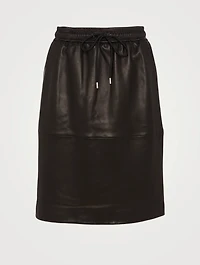 Leather Drawstring Skirt