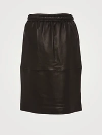 Leather Drawstring Skirt