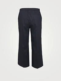 Linen-Blend Wide-Leg Pants