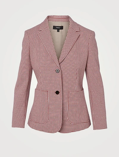 Shrunken Blazer Houndstooth Print