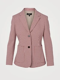 Shrunken Blazer Houndstooth Print