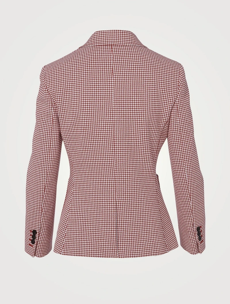 Shrunken Blazer Houndstooth Print