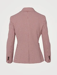 Shrunken Blazer Houndstooth Print