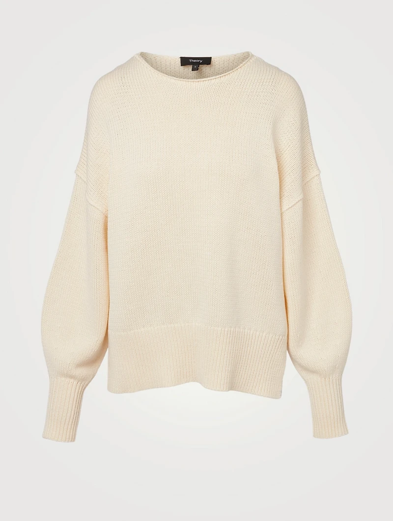 Cotton Chainette Chunky Slit Sweater