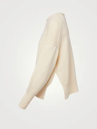 Cotton Chainette Chunky Slit Sweater