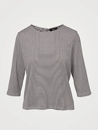 Cotton-Blend T-Shirt Striped Print