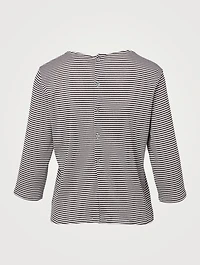 Cotton-Blend T-Shirt Striped Print