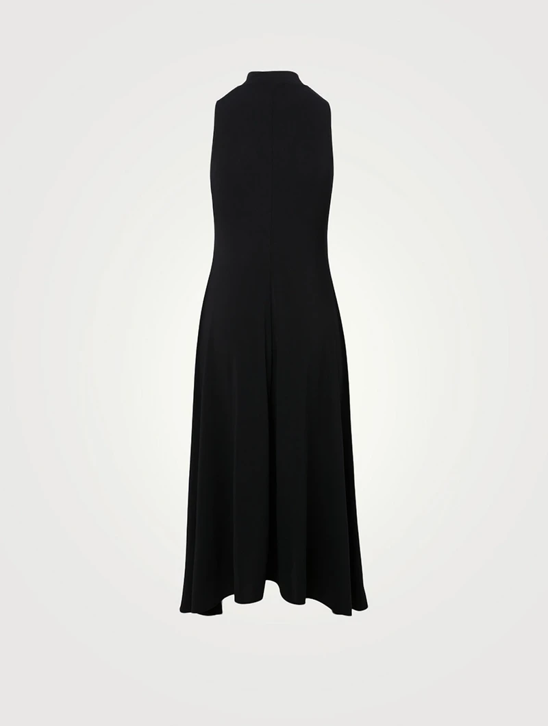 Mockneck Sleeveless Midi Dress