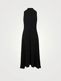 Mockneck Sleeveless Midi Dress