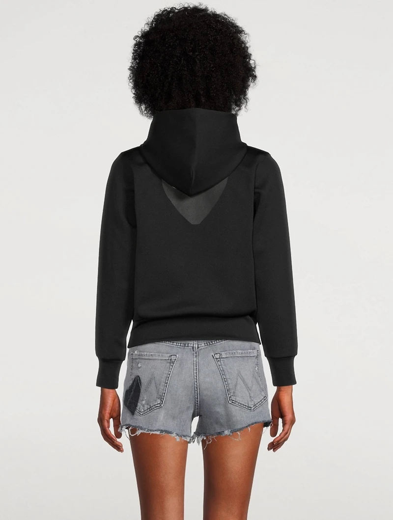 Zip Hoodie With Embroidered Heart