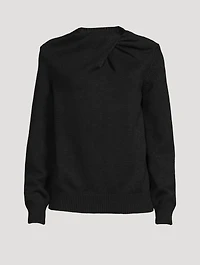 Cotton-Blend Twist Sweater