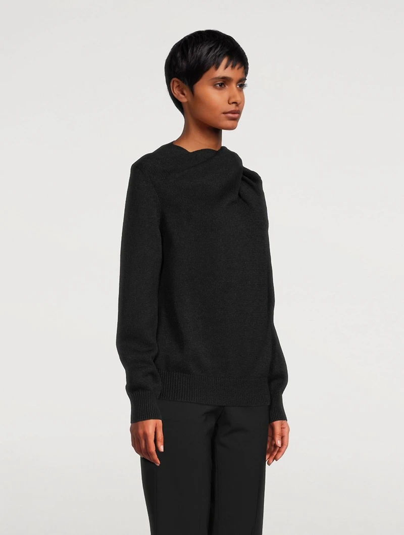 Cotton-Blend Twist Sweater