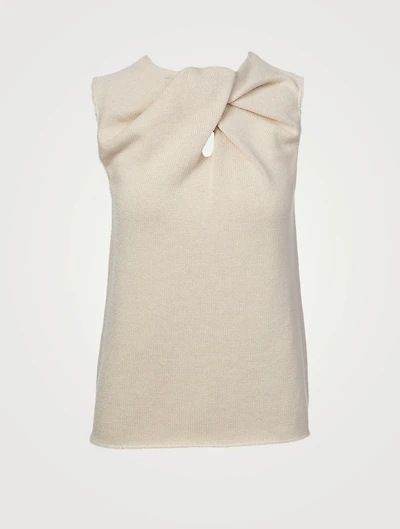 Draped Knot Sleeveless Top