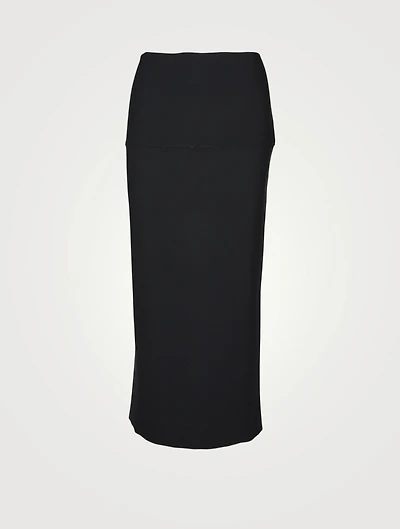 Compact Knit Midi Skirt