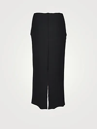 Compact Knit Midi Skirt