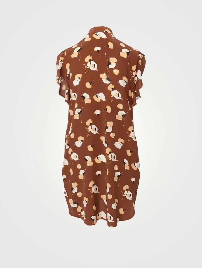 Lorainna Silk Printed Mini Dress