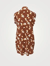 Lorainna Silk Printed Mini Dress