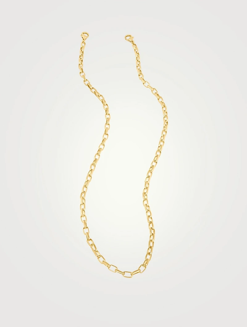 Link 14K Goldplated Mask Chain
