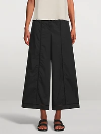 Cotton Eyelet Culotte Pants