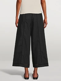 Cotton Eyelet Culotte Pants