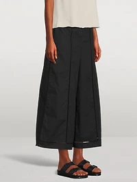 Cotton Eyelet Culotte Pants