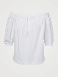 Cotton Off-The-Shoulder Blouse
