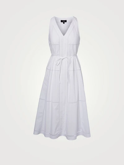 Cotton Eyelet Sleeveless Midi Dress