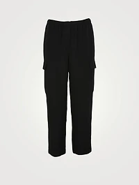 Silk Utility Cargo Pants