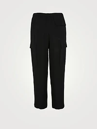 Silk Utility Cargo Pants