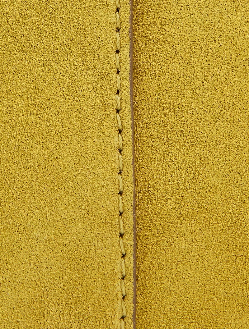 Four-Ring Suede Jewelled Clutch Bag