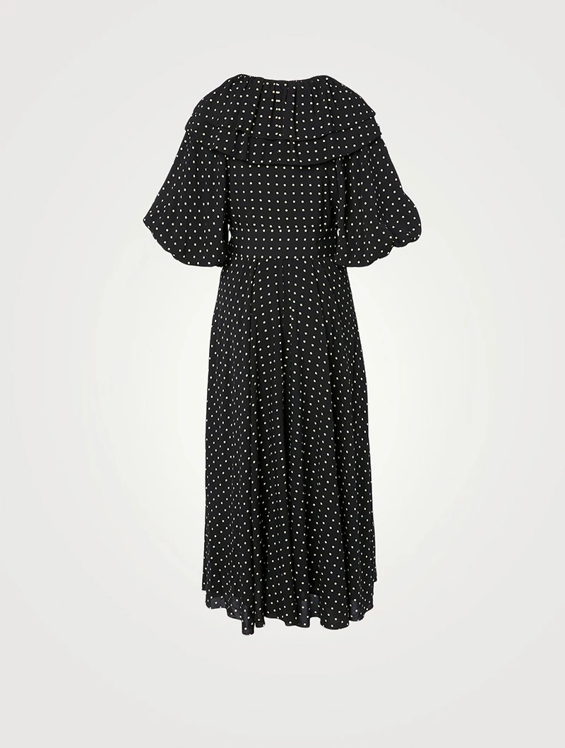 Ellie V-Neck Midi Dress With Belt