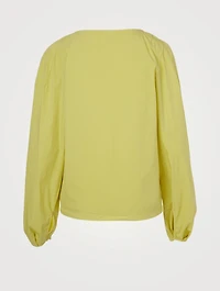 Caples Cotton-Blend Blouse