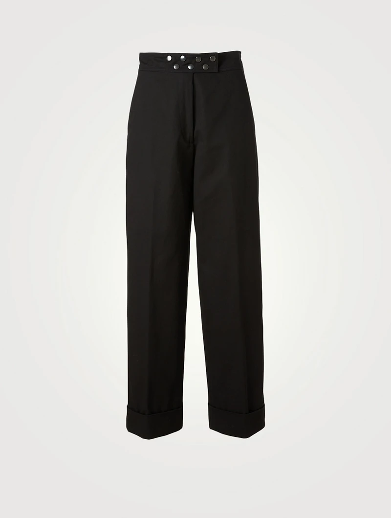 Pakora Cotton Straight-Leg Pants