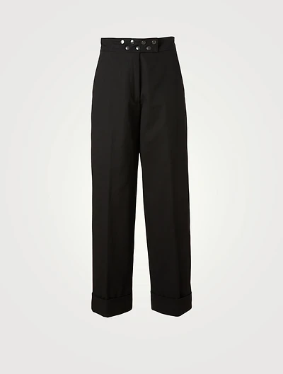 Pakora Cotton Straight-Leg Pants