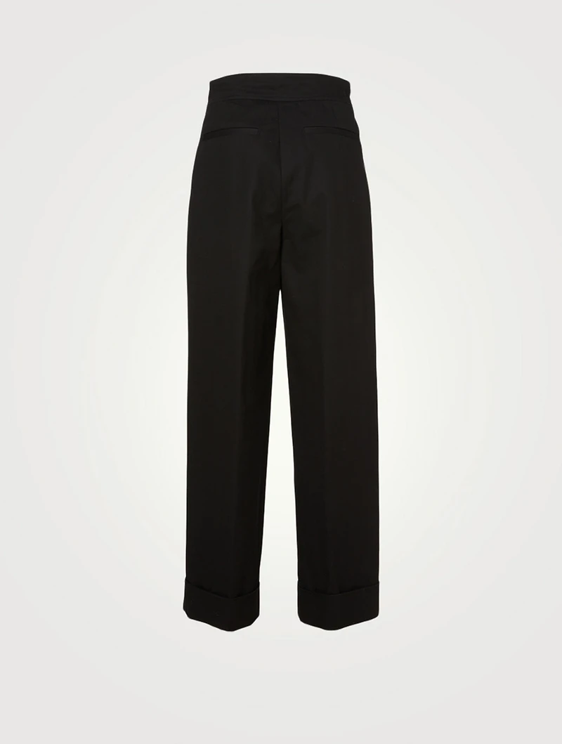 Pakora Cotton Straight-Leg Pants