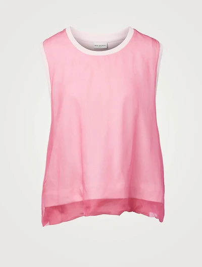 Hanato Silk And Cotton Sleeveless Top