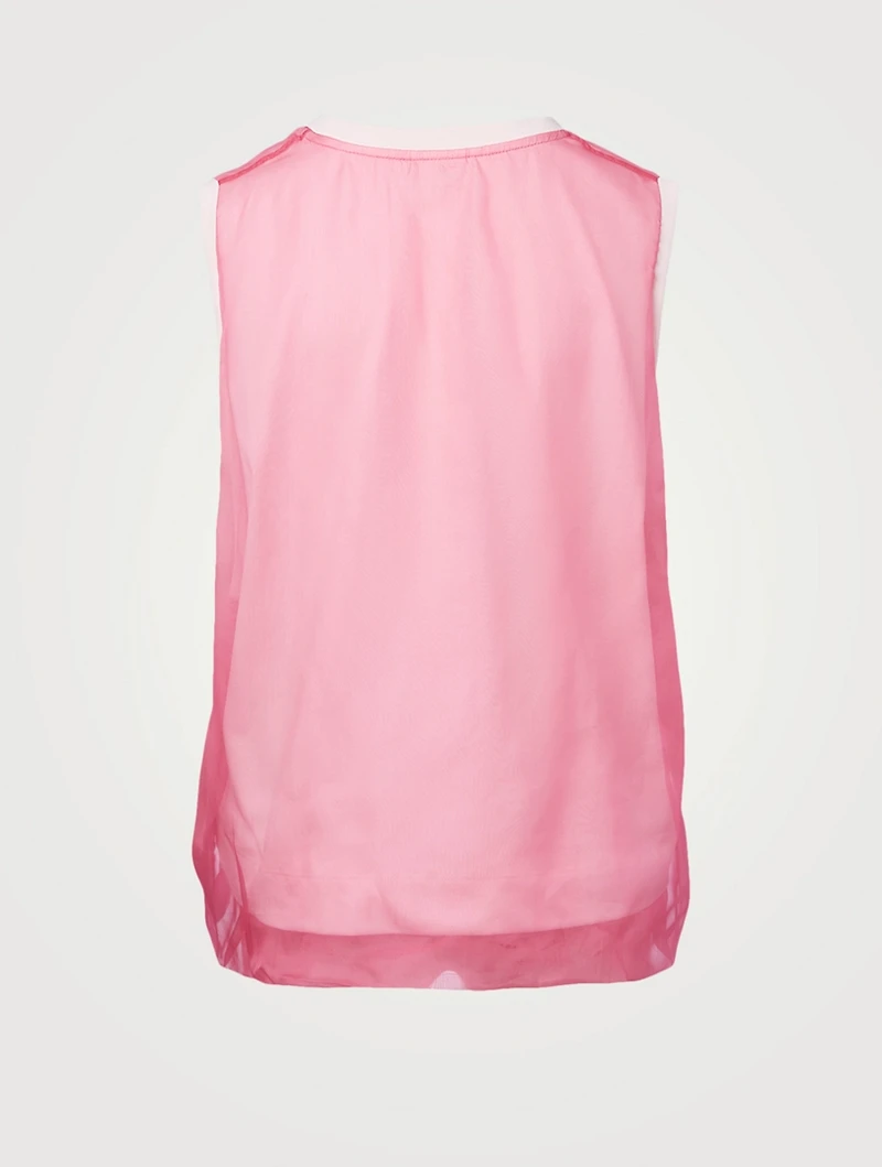 Hanato Silk And Cotton Sleeveless Top