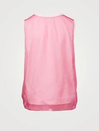 Hanato Silk And Cotton Sleeveless Top