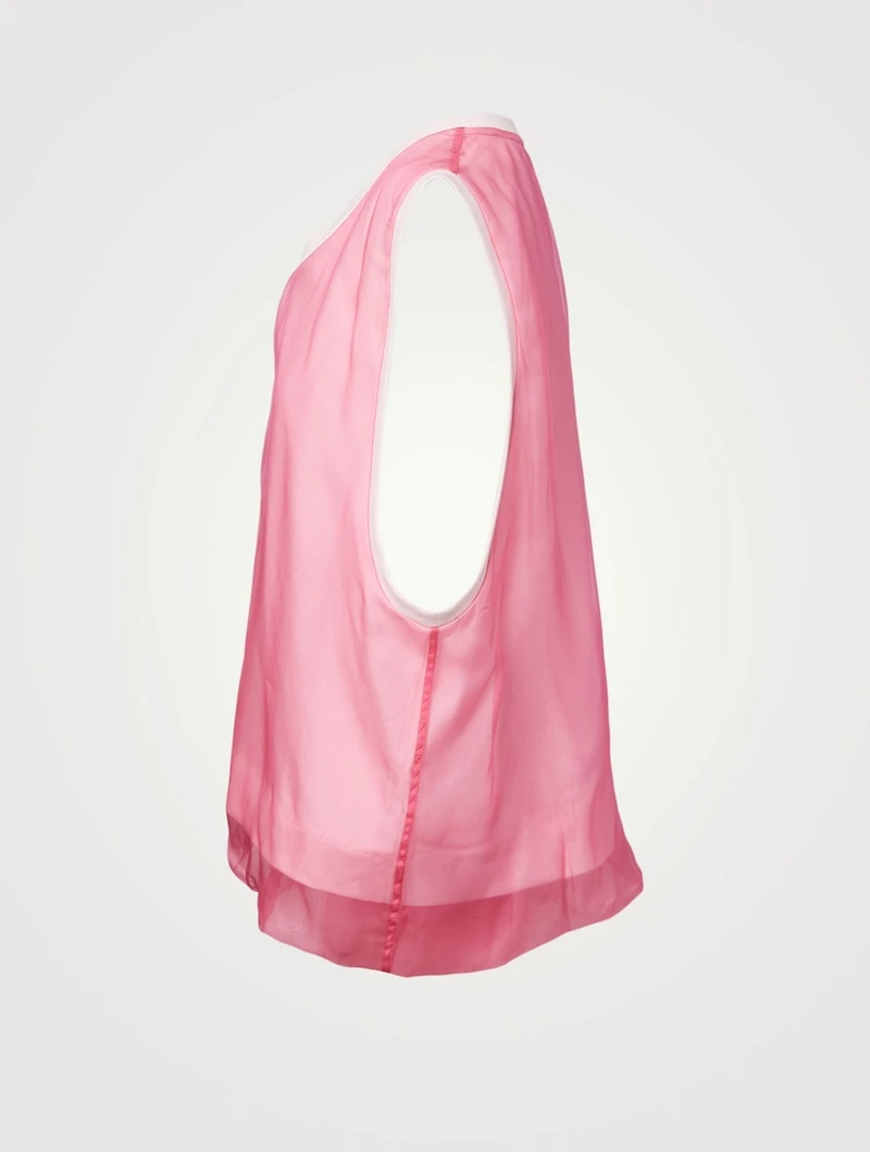 Hanato Silk And Cotton Sleeveless Top